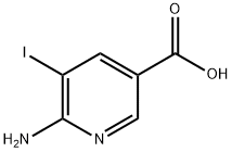 6-氨基-5-碘烟酸 结构式