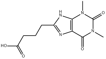 茶碱-8-丁酸,5438-71-1,结构式