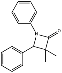 1,4-Diphenyl-3,3-dimethylazetidine-2-one Struktur