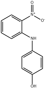 4-[(2-ニトロフェニル)アミノ]フェノール 化学構造式