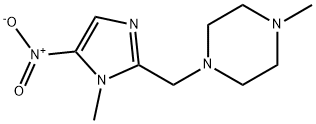 1-Methyl-4-[(1-methyl-5-nitro-1H-imidazol-2-yl)methyl]piperazine Struktur