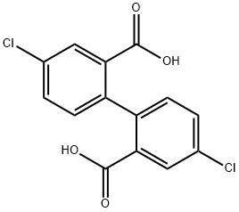 4,4'-二氯-2,2'-二羧基联苯,54389-65-0,结构式