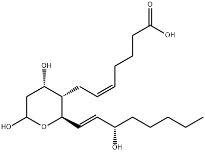 (5Z,9α,13E,15S)-9,11,15-トリヒドロキシトロンボキサ-5,13-ジエン-1-酸 化学構造式