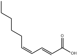 (2E,4Z)-2,4-デカジエン酸 化学構造式