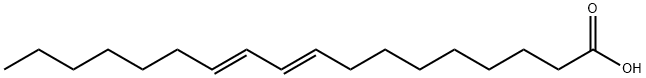 trans,trans-9,11-Octadecadienoicacid Struktur