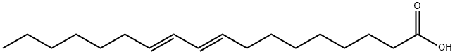 trans,trans-9,11-Octadecadienoicacid Structure