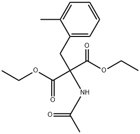 diethyl 2-acetamido-2-[(2-methylphenyl)methyl]propanedioate Struktur