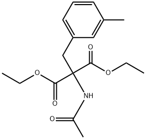 diethyl 2-acetamido-2-[(3-methylphenyl)methyl]propanedioate 结构式