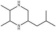 2,3-ジメチル-5-(2-メチルプロピル)ピペラジン 化学構造式