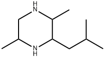 2,5-ジメチル-3-(2-メチルプロピル)ピペラジン 化学構造式