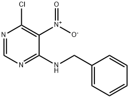 N-benzyl-6-chloro-5-nitro-4-pyrimidinamine Struktur