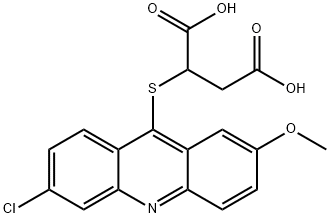 2-(6-chloro-2-methoxy-acridin-9-yl)sulfanylbutanedioic acid Struktur