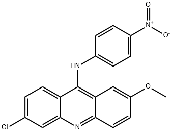 6-chloro-2-methoxy-N-(4-nitrophenyl)acridin-9-amine Struktur