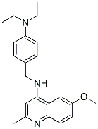 N-[(4-diethylaminophenyl)methyl]-6-methoxy-2-methyl-quinolin-4-amine 结构式