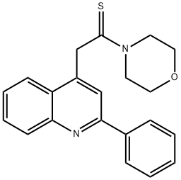 1-morpholin-4-yl-2-(2-phenylquinolin-4-yl)ethanethione Struktur