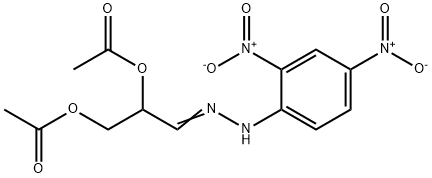 2,3-di-O-acetylglyceroaldehyde-2,4-dinitrophenylhydrazone Structure