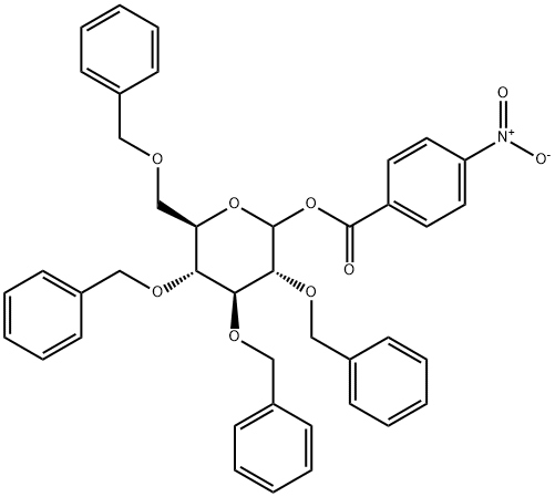 2,3,4,6-四苄基-D-吡喃葡萄糖酸-1-对硝基苯甲酸酯, 54423-54-0, 结构式