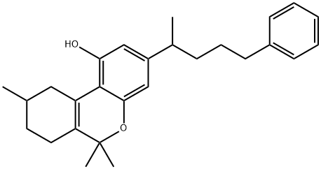 7,8,9,10-Tetrahydro-3-(1-methyl-4-phenylbutyl)-6,6,9-trimethyl-6H-dibenzo[b,d]pyran-1-ol Struktur
