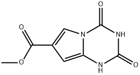 1,2,3,4-Tetrahydro-2,4-dioxopyrrolo[1,2-a]-1,3,5-triazine-7-carboxylic acid methyl ester Struktur