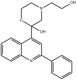 4-(2-hydroxyethyl)-2-(2-phenylquinolin-4-yl)morpholin-2-ol 结构式