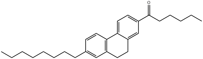 1-(9,10-dihydro-7-octyl-2-phenanthryl)hexanone Struktur