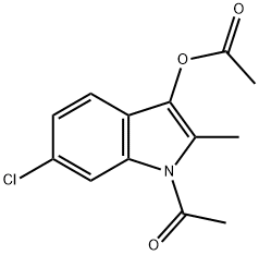 (1-acetyl-6-chloro-2-methyl-indol-3-yl) acetate 结构式