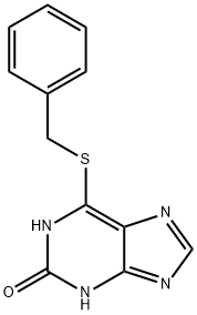3,7-Dihydro-6-[(phenylmethyl)thio]-2H-purin-2-one 结构式