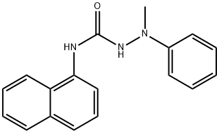 2-Methyl-N-(1-naphthyl)-2-phenylhydrazinecarboxamide Struktur