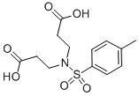 N-(2-カルボキシエチル)-N-[(4-メチルフェニル)スルホニル]-β-アラニン 化学構造式