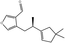 (R)-4-(2-(4,4-Dimethyl-1-cyclopenten-1-yl)propyl)-3-furancarboxaldehyd e Structure