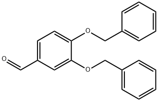 3,4-ジ(ベンジルオキシ)ベンズアルデヒド 化学構造式