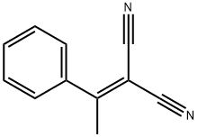 α-シアノ-β-フェニルクロトノニトリル 化学構造式