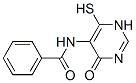 Benzamide, N-(1,4-dihydro-6-mercapto-4-oxo-5-pyrimidinyl)- (9CI) Struktur
