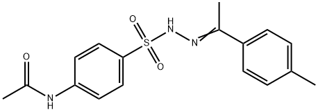 N-[4-[[1-(4-methylphenyl)ethylideneamino]sulfamoyl]phenyl]acetamide,5448-96-4,结构式