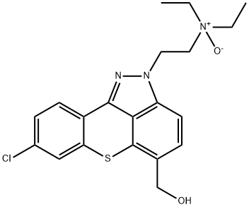 8-クロロ-5-(ヒドロキシメチル)-N,N-ジエチル-2H-[1]ベンゾチオピラノ[4,3,2-cd]インダゾール-2-エタン-1-アミンN-オキシド 化学構造式