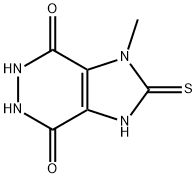 2-Mercapto-1-methyl-1H-imidazo[4,5-d]pyridazine-4,7-diol Struktur