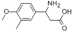 3-アミノ-3-(4-メトキシ-3-メチルフェニル)プロパン酸 化学構造式