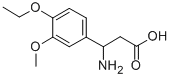 3-アミノ-3-(4-エトキシ-3-メトキシフェニル)プロパン酸 化学構造式