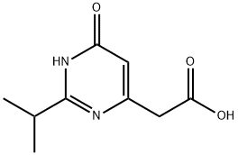 4-Pyrimidineacetic acid, 1,6-dihydro-2-(1-methylethyl)-6-oxo- (9CI) Structure