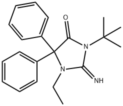 3-(1,1-Dimethylethyl)-1-ethyl-2-imino-5,5-diphenyl-4-imidazolidinone Structure