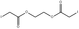1,2-エタンジイル=ビス(ヨードアセタート) 化学構造式