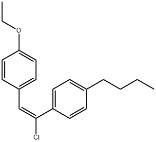 (E)-1-butyl-4-[1-chloro-2-(4-ethoxyphenyl)vinyl]benzene Structure