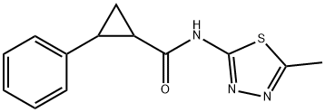 CYCLOPROPANECARBOXAMIDE, N-(5-METHYL-1,3,4-THIADIAZOL-2-YL)-2-PHENYL- (9CI) 结构式