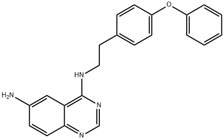 N4-[2-(4-苯氧基苯基)乙基]-4,6-喹唑啉二胺 结构式