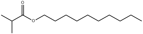 2-メチルプロピオン酸デシル 化学構造式