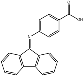4-(fluoren-9-ylideneamino)benzoic acid Struktur