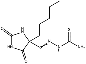 [(2,5-dioxo-4-pentyl-imidazolidin-4-yl)methylideneamino]thiourea 化学構造式