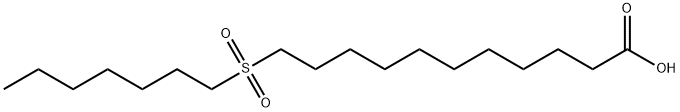 11-heptylsulfonylundecanoic acid Structure
