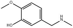 2-メトキシ-5-[(メチルアミノ)メチル]フェノール 化学構造式