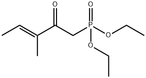 [(E)-3-Methyl-2-oxo-3-pentenyl]phosphonic acid diethyl ester Struktur